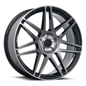 Liquid Metal Carbon Wheel 17x7.5 5x100 Gloss Black Machined 40mm | 42-7790B