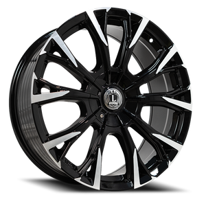 Luxxx Alloys Lux 46 Wheel 20x8.5 5x114.3 & 5x120 Gloss Black Machined Face 31mm | LUX46208551143120+31B-A2