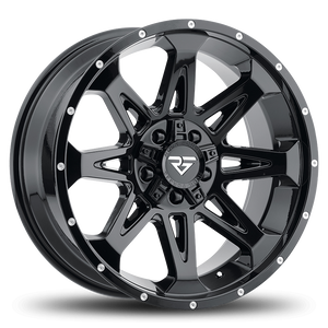 Rock Forged Ff88 Wheels Rims 17x9 5x127 5x139.7 Gloss Black -12mm | FF88-17952739-12GB