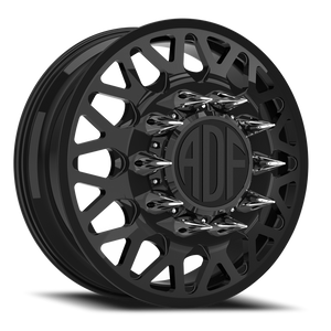 Adf Hot Shot Dually Wheel 22x8.25 8x200 Gloss Black 144mm - MINIMUM PURCHASE OF 4 WHEELS | D202GB228225+144