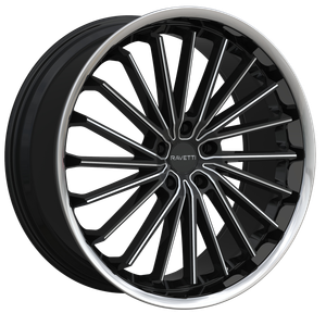 Ravetti M14 Wheels Rims 20x8.5 5x120 Silver Milled W/ Stainless