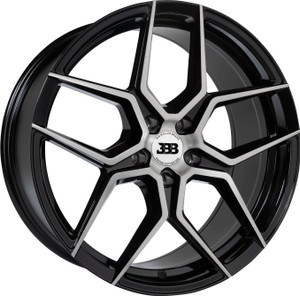 Big Baller Brand H141 Z05 Wheels Rims 20x10.5 5x114.3 Gloss Black With Brushed Face 42mm | H141-Z05-1427