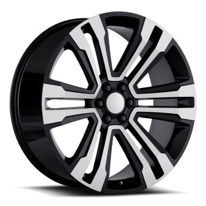 Replica 791 Wheels Rims 24x10 6x139.7 Gloss Black With Machined Face 24mm | 3-791BMF-241060+24