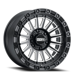 Metalfx Rogue Truck Wheel 17x8.5 6x139.7 Satin Black Contrast Cut 0mm | 78406