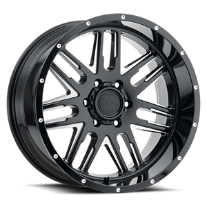 American Outlaw 12 Gauge Wheel 20x10 5x127 Gloss Black Milled -18mm | 129-2173GB