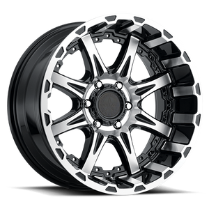 American Outlaw Doubleshot Wheel 17x8.5 6x135 Black Machined 0mm | 127-7836BM