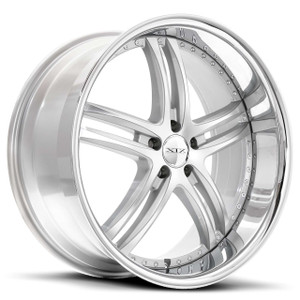 Xix X15 Wheels Rims 20x8.5 5x112 Silver Machined With Stainless Steel Lip 20mm | X15208522+20SMS