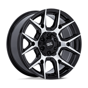 Moto Metal Mo813 Mason Wheels Rims 17x8.5 6x135 6x139.7 Gloss Black W/ Machined Face 12mm | MO813BD17856712