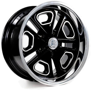 Resto R102 Del Ray Wheel 20x8 5x120.65 Gloss Black Milled w/ Diamond Cut Lip 1mm | R1022080614513