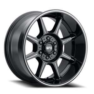 G-Fx Tr31 Wheels Rims 18x9 6x135 6x139.7 Gloss Black Milled 18mm