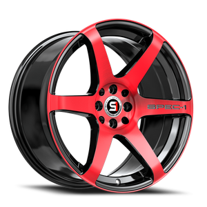 Spec-1 Spt-32 Wheels Rims 18x9 4x100 4x114.3 Gloss Black & Red