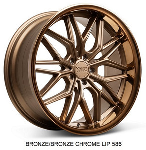 Xxr 586 Wheels Rims 20x9.5 5x112 Flat Bronze W/ Gloss Bronze Stainless Lip 35mm | 586094465
