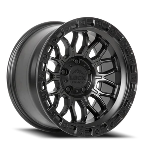 Lock Offroad Combat Wheels Rims 17x9 6x135 Matte Black W/ Matte Black Ring 12mm | COMBAT-7963MB12N