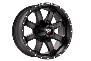Red Dirt Road RD01 Wheels Rims 18x9 5x127 5x139.7 Matte Flat Black W/ Machined Edge -12mm | WRDW001NS19O06P061F187C18