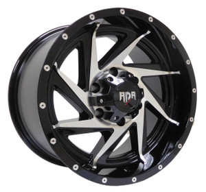 Red Dirt Road RD13 Wheels Rims 17x9 5x127 Black Machined W/ Machined Rivets -12mm | WRDW013S14O06P015F040C16