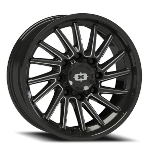 Vision Rapier 306 Wheels Rims 22x12 8x180 Gloss Black Milled Spoke -51mm | 306-22287GBMS-51