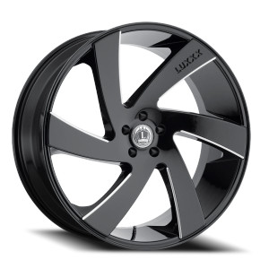 Luxxx Alloys Lux 10 Wheels Rims 26x10 6x135 Gloss Black Milled 30mm | LUX1026106135+30E-A1