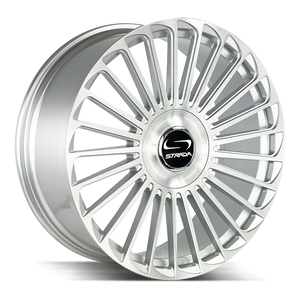 Strada Sf68 Martello Wheels Rims 20x8.5 5x112 5x115 Brushed Silver 30mm | SF6808550230BFS