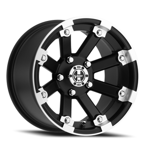Vision Lockout 393 Atv Utv Wheel 14x8 5x114.3 Matte Black With Machined Lip -10mm | 393-148545MBML4