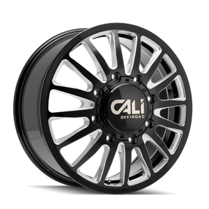Cali Off-Road Dually Summit  Wheels Rims 22x8.25 8x200 Gloss Black Milled -192mm