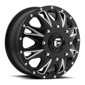 Fuel D513 Throttle Dually Wheel 17x6.5 8x210 Matte Black Milled 129mm - MINIMUM PURCHASE OF 4 WHEELS | D513176593F