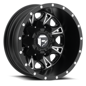 Fuel D513 Throttle Dually Wheel 17x6.5 8x210 Matte Black Milled -140mm - MINIMUM PURCHASE OF 4 WHEELS | D513176593R