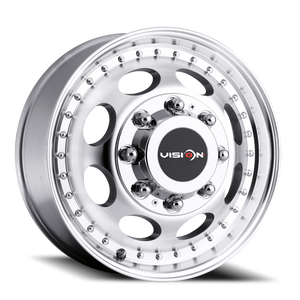 Vision Hauler 181 Dually Wheel 16x6 8x165.1 Machined 115mm - MINIMUM PURCHASE OF 4 WHEELS | 181Z6681MF