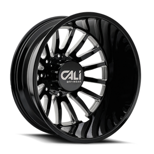 DOORBUSTER PRICING! - Cali Off-Road Summit Dually Wheel 20x8.25 8x165.1 Gloss Black Milled -232mm - MINIMUM PURCHASE OF 4 WHEELS | 9110D-2881BMR232