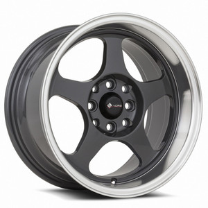 Vors Sp1 Wheels Rims 15x8 4x100 4x114.3 Hyper Black W/ Machined Lip 20mm | SP0115808H20HB