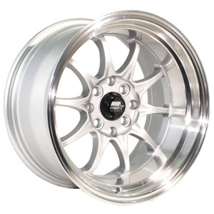 MST Wheels MT11 Wheels Rims 15x8 4x100 4x4.5 (4x114.3) Silver w/ Machined 0 | 11-5816-0-SILL