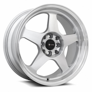 Vors Sp1 Wheels Rims 17x8 4x100 4x114.3 Silver Machined W/ Machined Lip 30mm | SP0117808H30SF