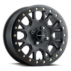 Vision Invader Gv8 Atv Utv Wheel 15x6 4x110 Satin Black 38mm | GV8BL156110SB48NCC