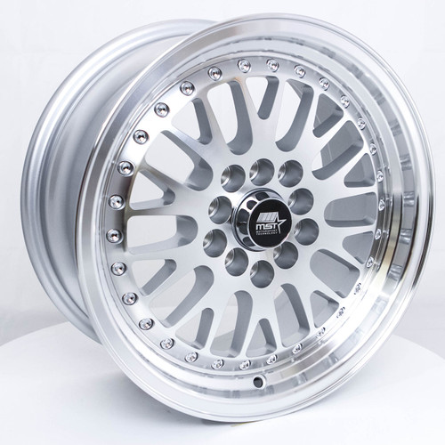 Mst Mt10 Wheels Rims 16x8 5x100 5x114.3 Silver W/ Machined Face 20mm | 10-6817-20-SILF