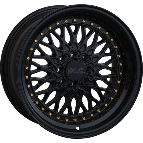 Xxr 536 Wheels Rims 17x9 5x100 5x4.5 (5x114.3) Black Gold Rivets 25 | 536791020