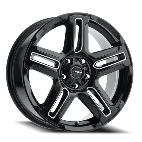 Ultra 258Bm Wheel 18x8 5x110 Gloss Black w/ Milled Accents 30mm | 258-8843BM+30