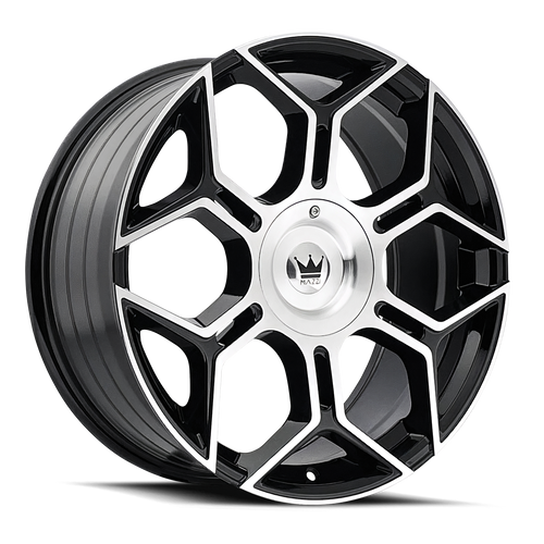 Mazzi Libra Wheels Rims 20x8.5 5x112 5x120 Gloss Black Machined 35mm | 379-2809BM