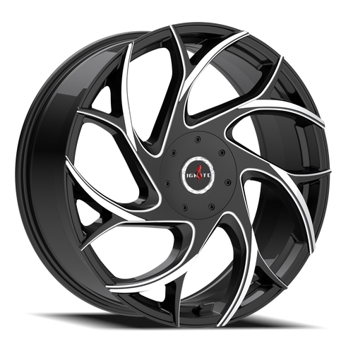 Ignite G02 Inferno Wheel 24x8.5 5x112 & 5x115 Gloss Black Milled 35mm