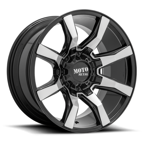 Moto Metal Mo804 Spider Wheel 22x10 5x127 & 5x139.7 Gloss Black Machined -18mm | MO80422035518N