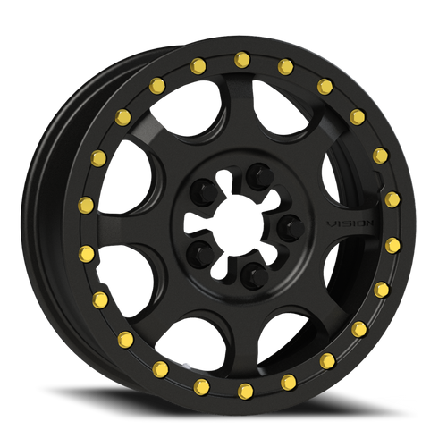 Vision Flow Utv 351 Wheel 15x7 5x114.3 Satin Black 62mm | 351BL157545SBBR64