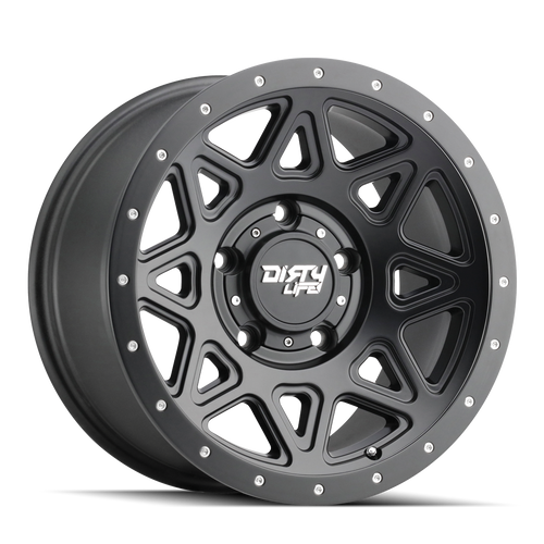 Dirty Life Theory Wheels Rims 16x8 5x114.3 Satin Black 0mm | 9305-6865MB0