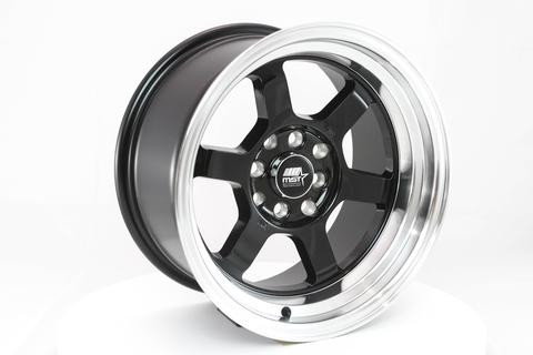 Mst Time Attack Wheels Rims 16x8 5x4.5 (5x114.3) Black Machined 20 | 01T-6865-20-BLKL