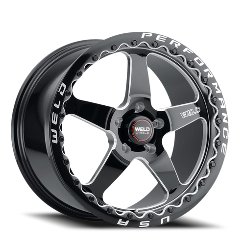 Weld Street Performance Ventura Beadlock Wheel 17x10 5x114.3 Gloss Black Milled w/ Diamond Lip 0mm | S90470067P00
