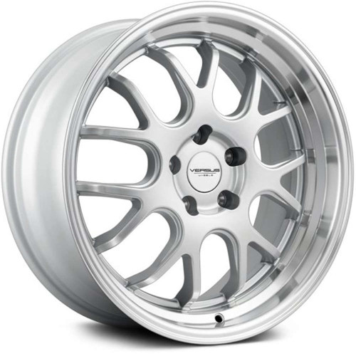 Versus Racing Vs824 Wheels Rims 18x8.5 5x4.5 (5x114.3) Silver Polished Lip 35 | VS82418855114+35SILVER/PL