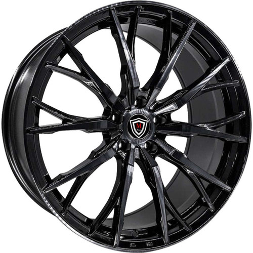 Marquee Wheels M4409 Wheels Rims 20x9.5 5x4.5 (5x114.3) Black Machined 40 | 44092095511440SBP