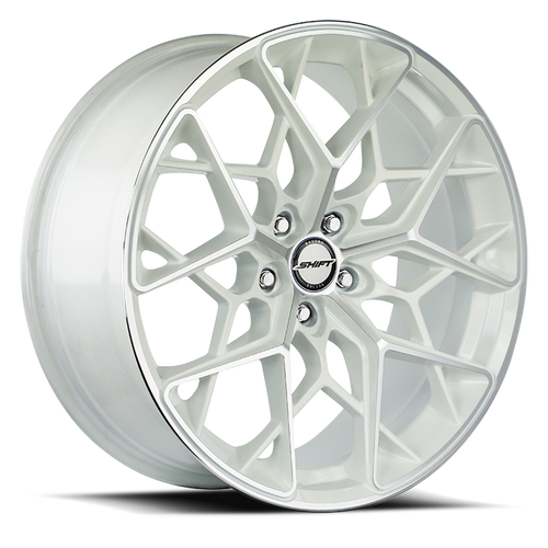 DOORBUSTER PRICING! - Shift H35 Piston Wheel 20x8.5 5x114.3 White Machined 35mm | H35051435WM