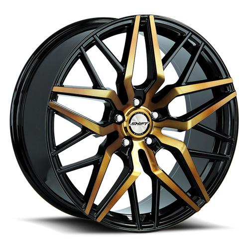 DOORBUSTER PRICING! - Shift H33 Spring Wheel 20x8.5 5x114.3 Black Machined w/ Bronze Tint 35mm | H33051435BMBZ