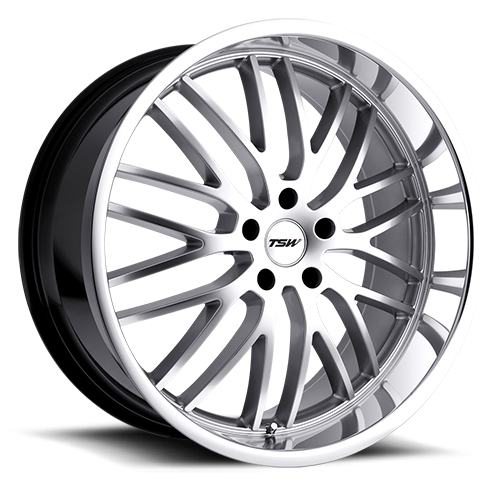 Tsw Snetterton Wheel 20x8.5 5x114.3 Hyper Silver w/ Mirror Cut Lip 20mm | 2085SNT205114S76