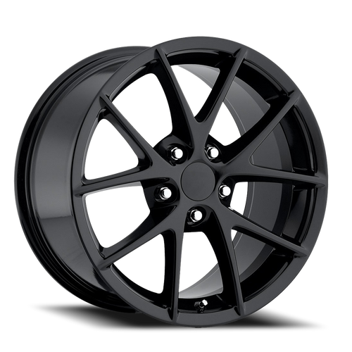 DOORBUSTER PRICING! - Factory Reproductions Fr 18 - C6 Z06 Corvette Spyder Replica Wheels Wheel 17x8.5 5x120.65 Gloss Black 56mm | 18785563402