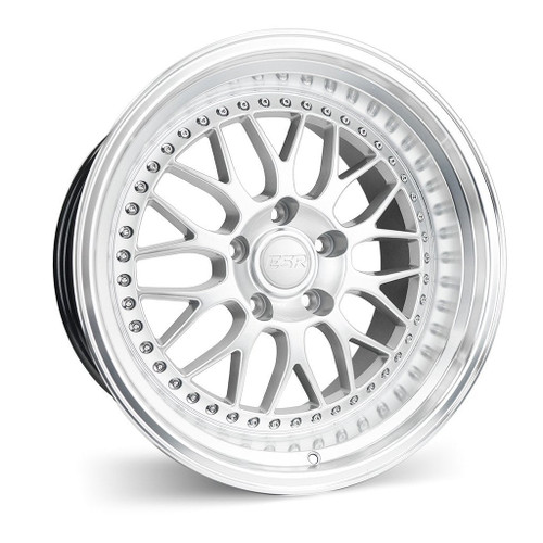 Esr Sr01 Wheels Rims 18x9.5 5x120.65 Hyper Silver W/ Machined Lip 22mm | 89511122 SR01HS-ML 5X120.6
