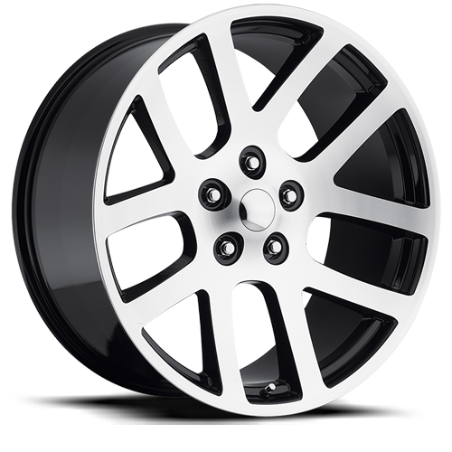 DOORBUSTER PRICING! - Factory Reproductions Fr 60 - Ram Truck Srt10 Replica Wheels Wheel 24x10 5x139.7 Gloss Black Machined Face 25mm | 60410255507